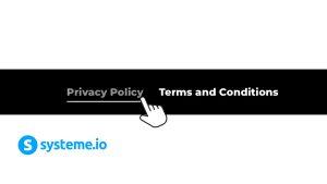 ADD Privacy Policy & Terms and Conditions to SYSTEME.IO