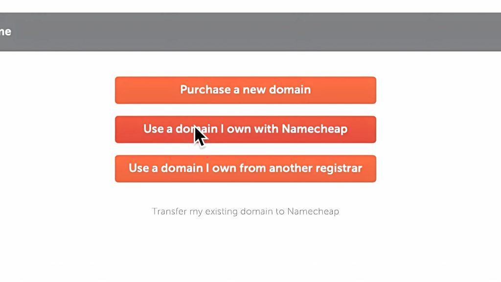 Select the domain you already own