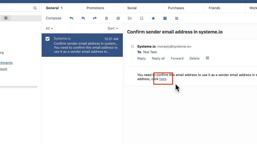 systeme.io confirmation link