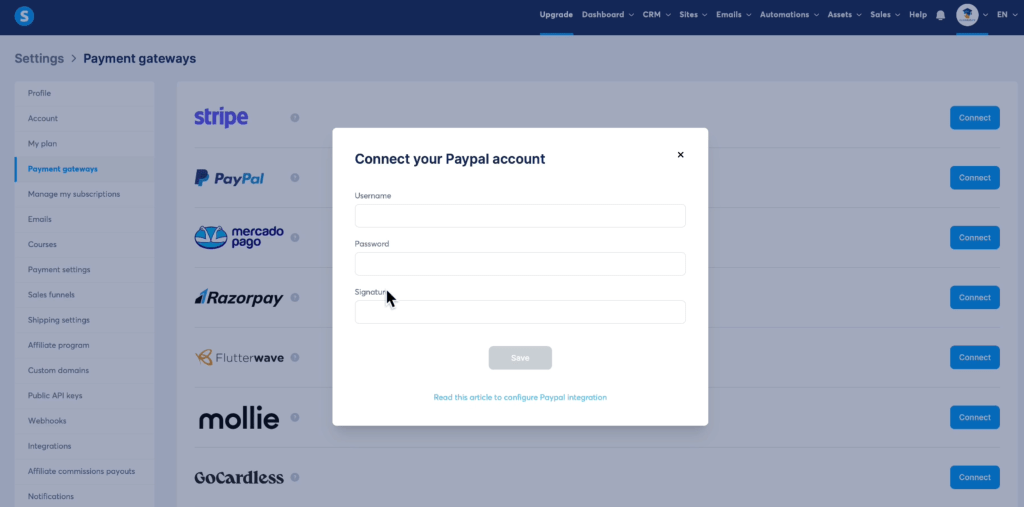 Create a Free Systeme.io Account and Set Up Payments